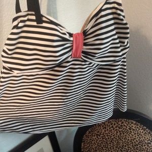 Lane Bryant Cacique striped Tankini